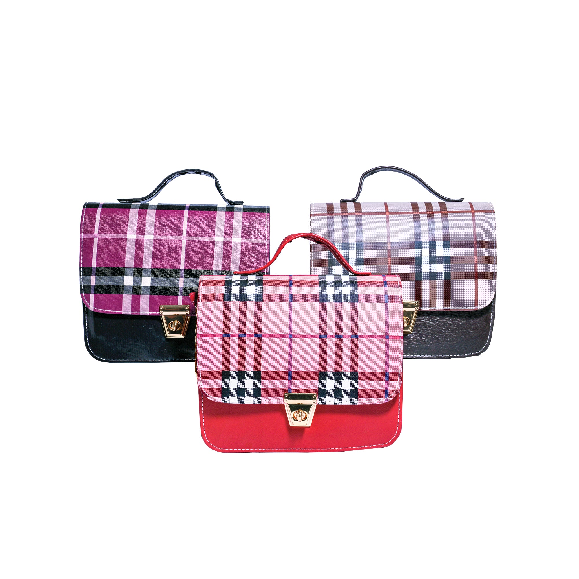 Trendy Plaid Crossbody Bag